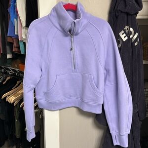 Lululemon 1/2 zip oversized cropped funnel neck scuba